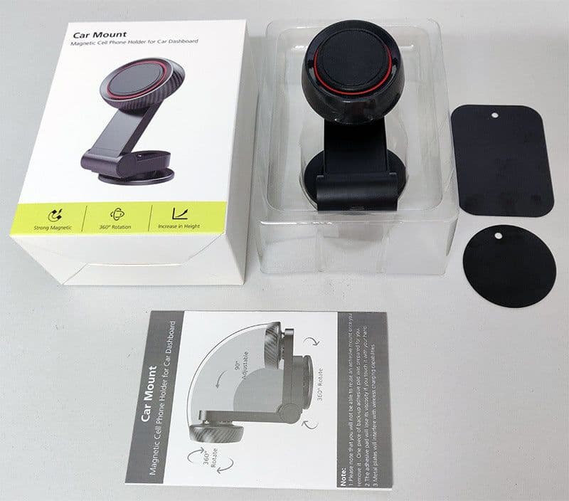 image-360 Degree Rotating Desktop Folding Magnetic Car Navigation Mobile Phone Holder Car Dashboard Support Frame Auto Accessories