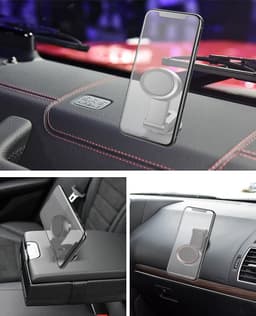 image-360 Degree Rotating Desktop Folding Magnetic Car Navigation Mobile Phone Holder Car Dashboard Support Frame Auto Accessories