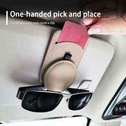 image-Car Glasses Holder Universal Sun Visor Eyeglasses Clip Sunglasses Case Card Holder Auto Interior Accessories