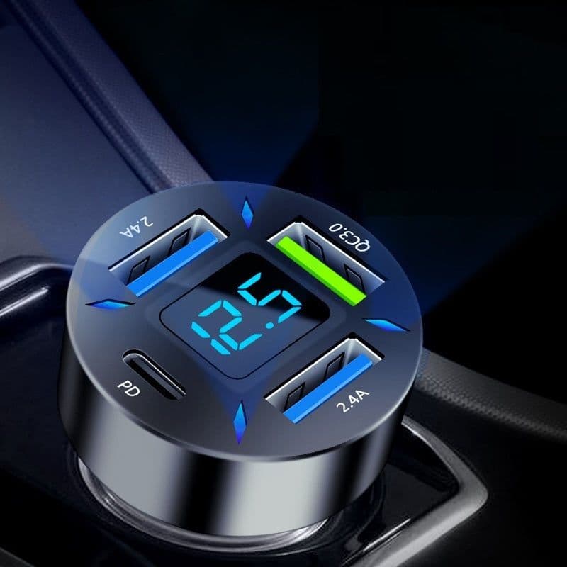 image-Four-port Car Charger 4USB Car Charger