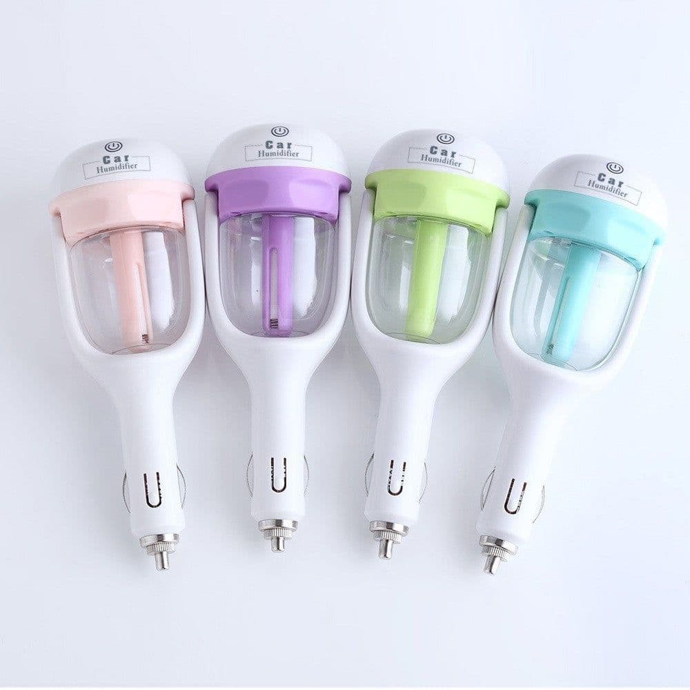 image-Mini 12V Car Steam Humidifier Air Purifier Aroma Diffuser Essential Oil Diffuser Car Humidifier