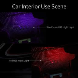 image-Car LED Starry Sky Night Light USB Powered Galaxy Star Projector Lamp For Car Roof Room Ceiling Decor Plug And Play