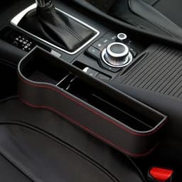 image-PU Car Organizer Seat Gap Storage Box Car Seat Side Slit for Wallet Phone Coins Cigarette Keys Cards Car Accessories