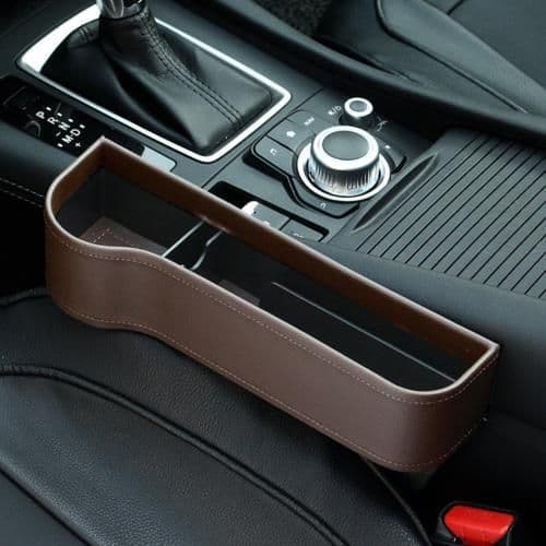 image-PU Car Organizer Seat Gap Storage Box Car Seat Side Slit for Wallet Phone Coins Cigarette Keys Cards Car Accessories