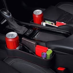 image-PU Car Organizer Seat Gap Storage Box Car Seat Side Slit for Wallet Phone Coins Cigarette Keys Cards Car Accessories