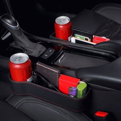image-PU Car Organizer Seat Gap Storage Box Car Seat Side Slit for Wallet Phone Coins Cigarette Keys Cards Car Accessories