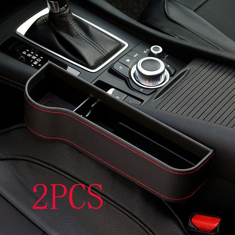 image-PU Car Organizer Seat Gap Storage Box Car Seat Side Slit for Wallet Phone Coins Cigarette Keys Cards Car Accessories