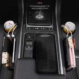 image-PU Car Organizer Seat Gap Storage Box Car Seat Side Slit for Wallet Phone Coins Cigarette Keys Cards Car Accessories