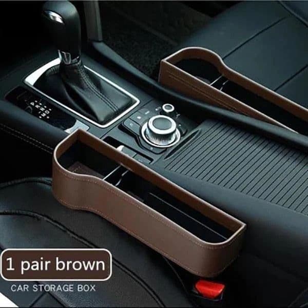 image-PU Car Organizer Seat Gap Storage Box Car Seat Side Slit for Wallet Phone Coins Cigarette Keys Cards Car Accessories