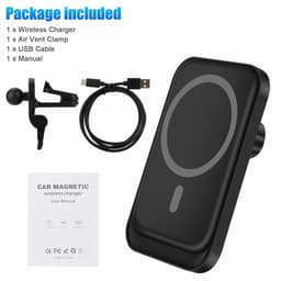 image-Magnetic Wireless Chargers Car Air Vent Stand Phone Holder Mini QI Fast Charging Station For Phone
