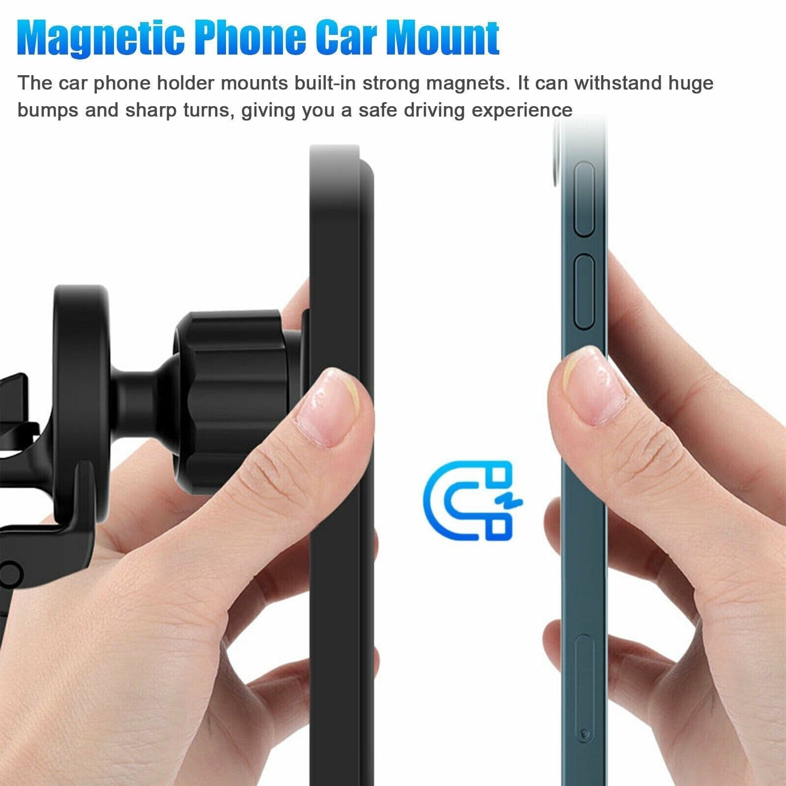 image-Magnetic Wireless Chargers Car Air Vent Stand Phone Holder Mini QI Fast Charging Station For Phone