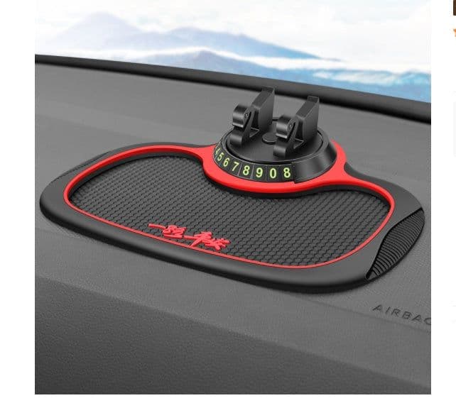 image-Non-Slip Car Phone Pad For 4-in-1 Car Parking Number Card Anti-Slip Mat Auto Phone Holder Sticky Anti Slide Dash Phone Mount