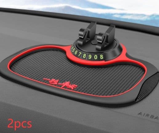 image-Non-Slip Car Phone Pad For 4-in-1 Car Parking Number Card Anti-Slip Mat Auto Phone Holder Sticky Anti Slide Dash Phone Mount