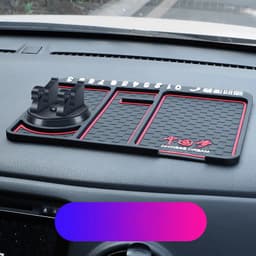 image-Non-Slip Car Phone Pad For 4-in-1 Car Parking Number Card Anti-Slip Mat Auto Phone Holder Sticky Anti Slide Dash Phone Mount