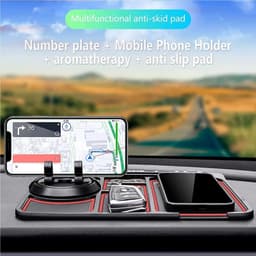 image-Non-Slip Car Phone Pad For 4-in-1 Car Parking Number Card Anti-Slip Mat Auto Phone Holder Sticky Anti Slide Dash Phone Mount