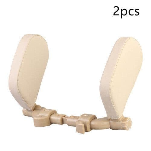 image-Car headrest pillow Sleep Adjustable Side Car Soft Travel Seat Headrest Auto Leather Support Neck Pillow Cushion car accessories