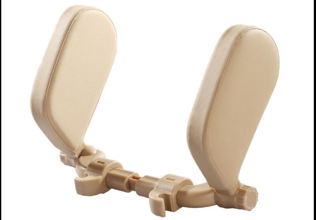 image-Car headrest pillow Sleep Adjustable Side Car Soft Travel Seat Headrest Auto Leather Support Neck Pillow Cushion car accessories
