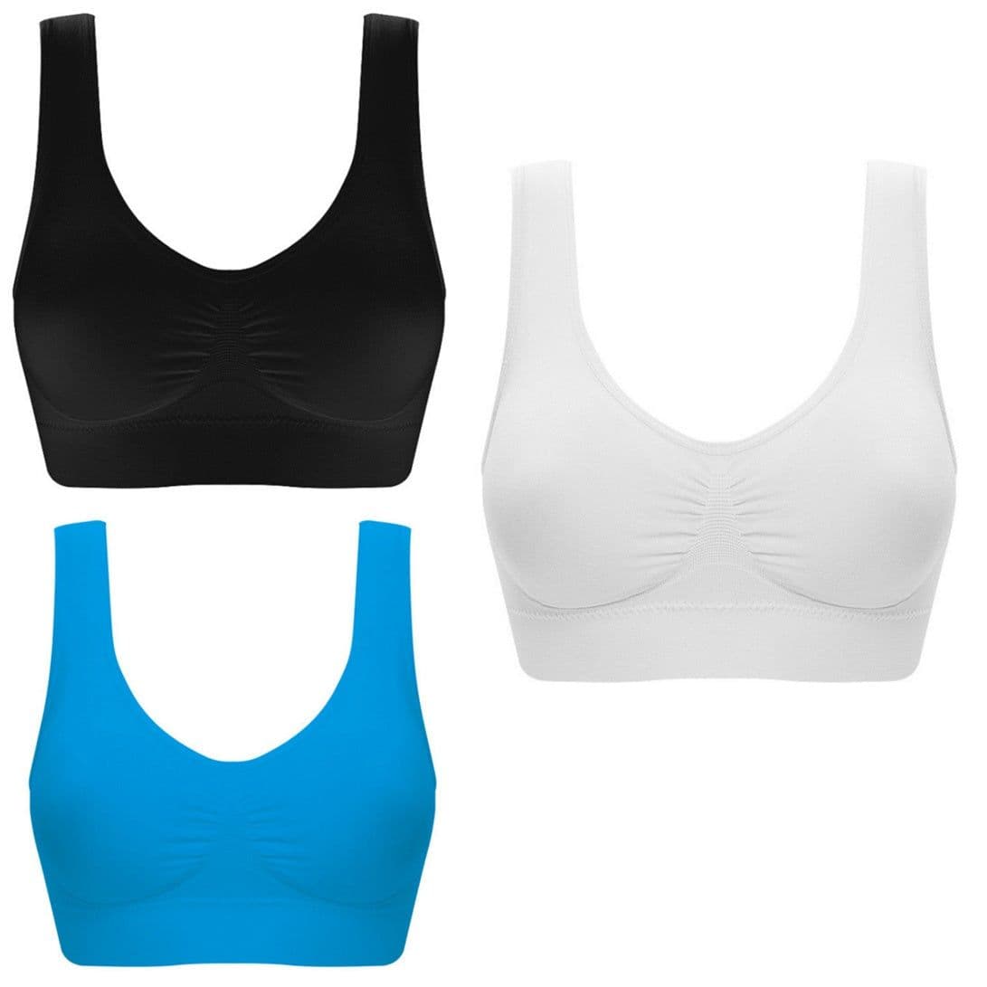 image-Women Yoga Tank Tops Sports Bra Workout Fitness Running Crop Top