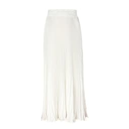 image-European Satin Metallic Pleated Skirt - Long, Elegant, One Size