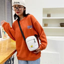 image-Japanese Corduroy Simple Mobile Phone Change Small Square Bag
