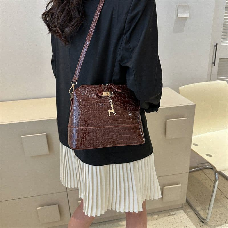 image-Women's Fashion Casual Large Capacity Solid Color Crossbody Bag