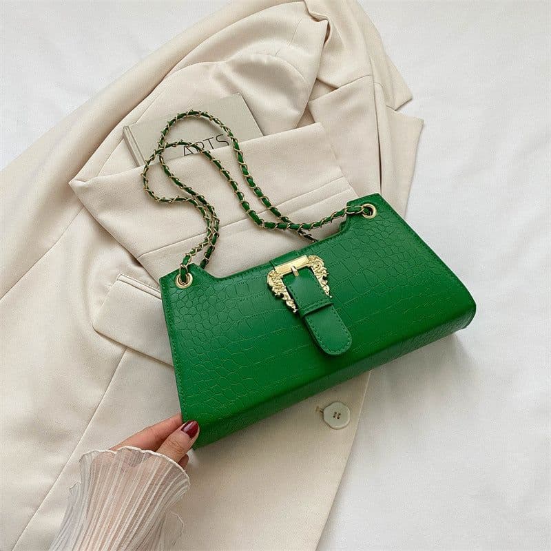 image-Women's Fashion Simple Chain Fashion Bag Shoulder Bag Casual Trend Crossbody Small Square Bag