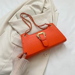 image-Women's Fashion Simple Chain Fashion Bag Shoulder Bag Casual Trend Crossbody Small Square Bag