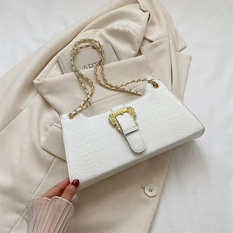image-Women's Fashion Simple Chain Fashion Bag Shoulder Bag Casual Trend Crossbody Small Square Bag