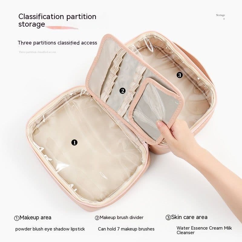 image-Multifunctional Storage Portable Ins Net Red Travel Washing And Makeup Bag