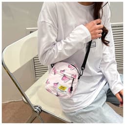 image-Spring And Summer Women's Bag Fashion Printed Nylon Fabric Travel Out Shoulder Crossbody