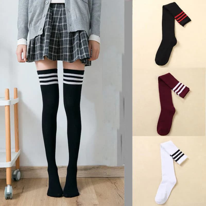 image-Striped stockings ladies stockings