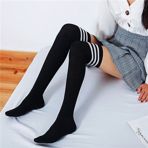 image-Striped stockings ladies stockings