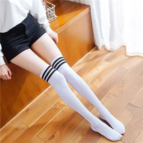 image-Striped stockings ladies stockings