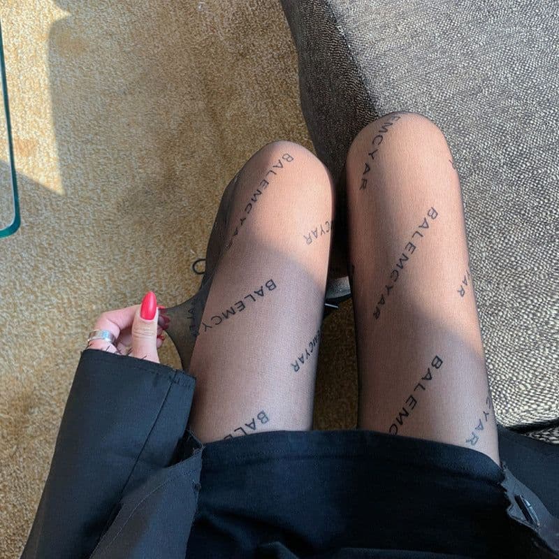 image-Spring And Autumn All Match Thin Black Stockings