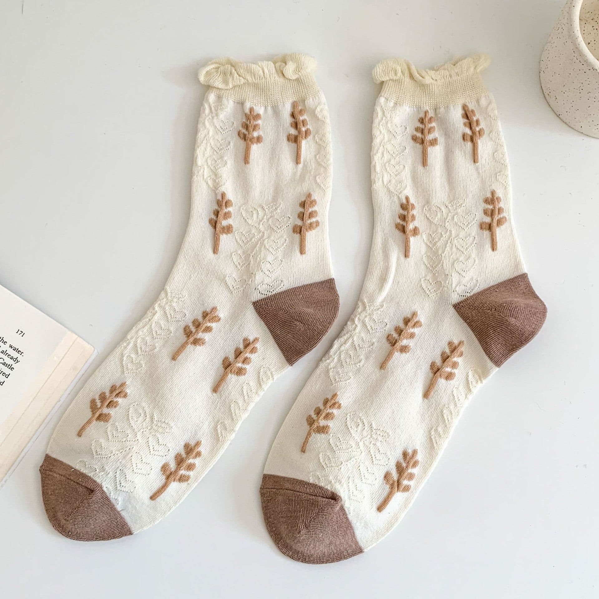 image-Cute Lace Rhombus Preppy Stockings