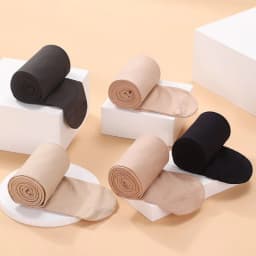 image-Women's Base Stockings Natural Flesh-colored Velvet Pantyhose