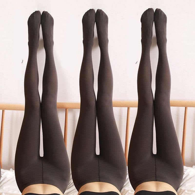 image-Women's Base Stockings Natural Flesh-colored Velvet Pantyhose