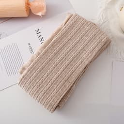 image-Japanese JK White Tights Autumn And Winter Thickened Oat Color