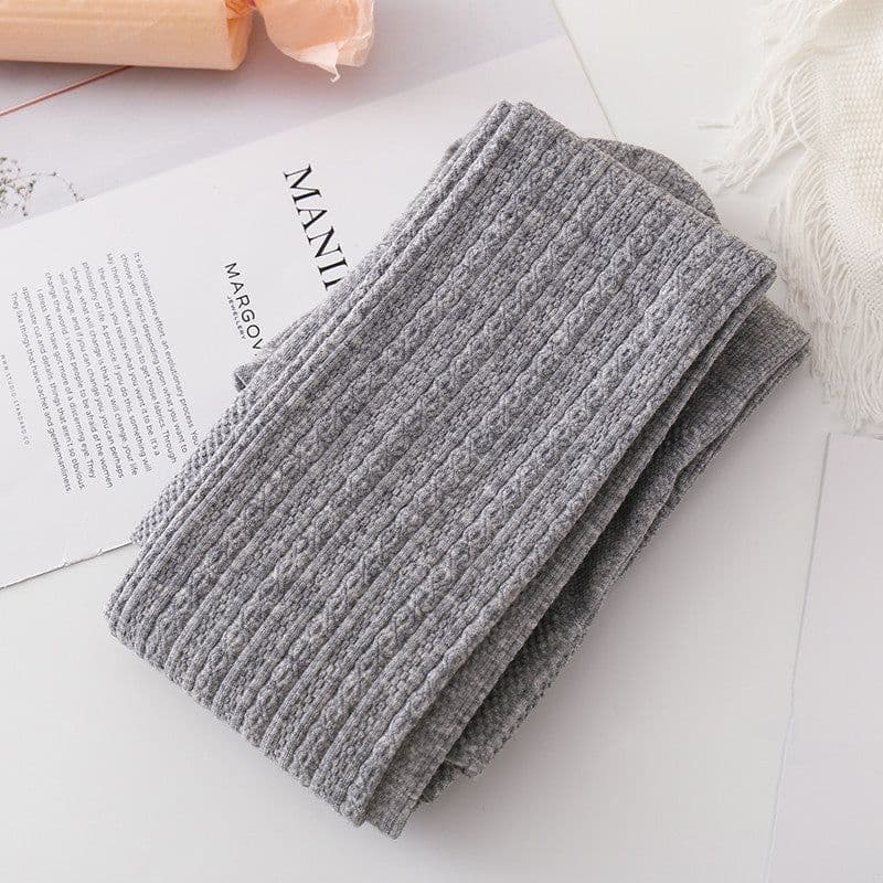 image-Japanese JK White Tights Autumn And Winter Thickened Oat Color