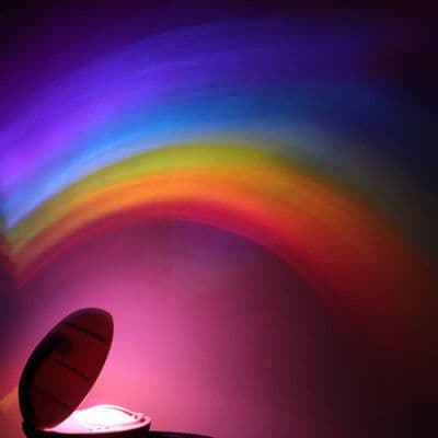 image-Egg-Shaped Table Lamp Rainbow Projection Lamp LED Color Night Light 3 Modes Projector