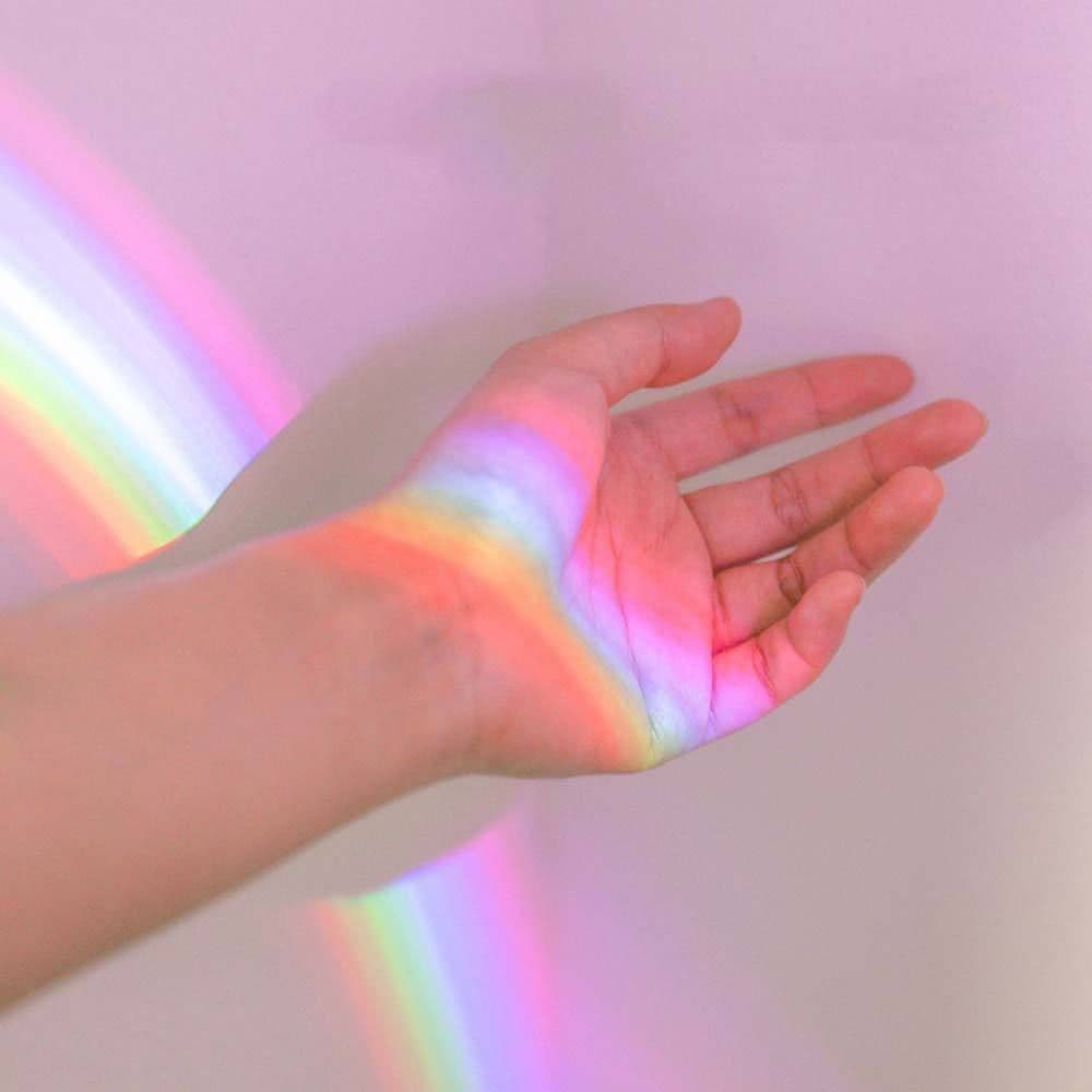 image-Egg-Shaped Table Lamp Rainbow Projection Lamp LED Color Night Light 3 Modes Projector