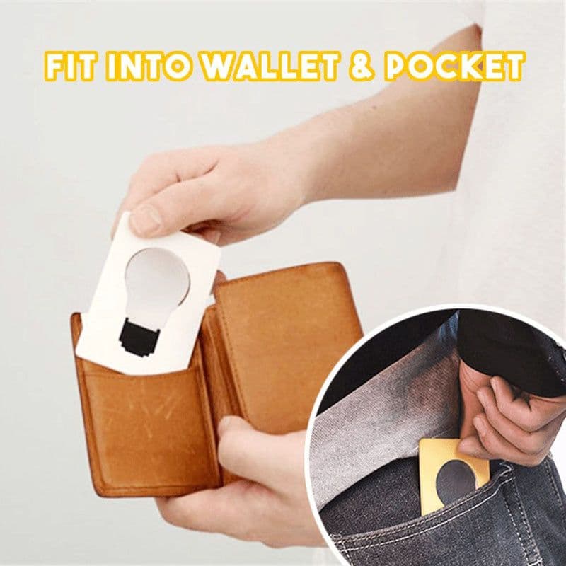 image-Foldable LED Pocket Lamp Mini Wallet Pocket LED Card Light Novelty Lighting Bulb Lamp Credit Card Size Ultra-thin Lamp
