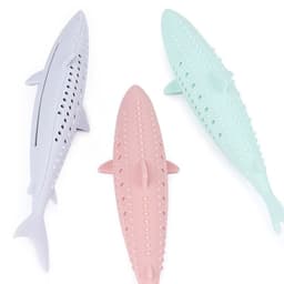 image-Cat Chewing Shark Funny Cat Stick Mint Clean Teeth Molar Stick Silicone Fish Toy