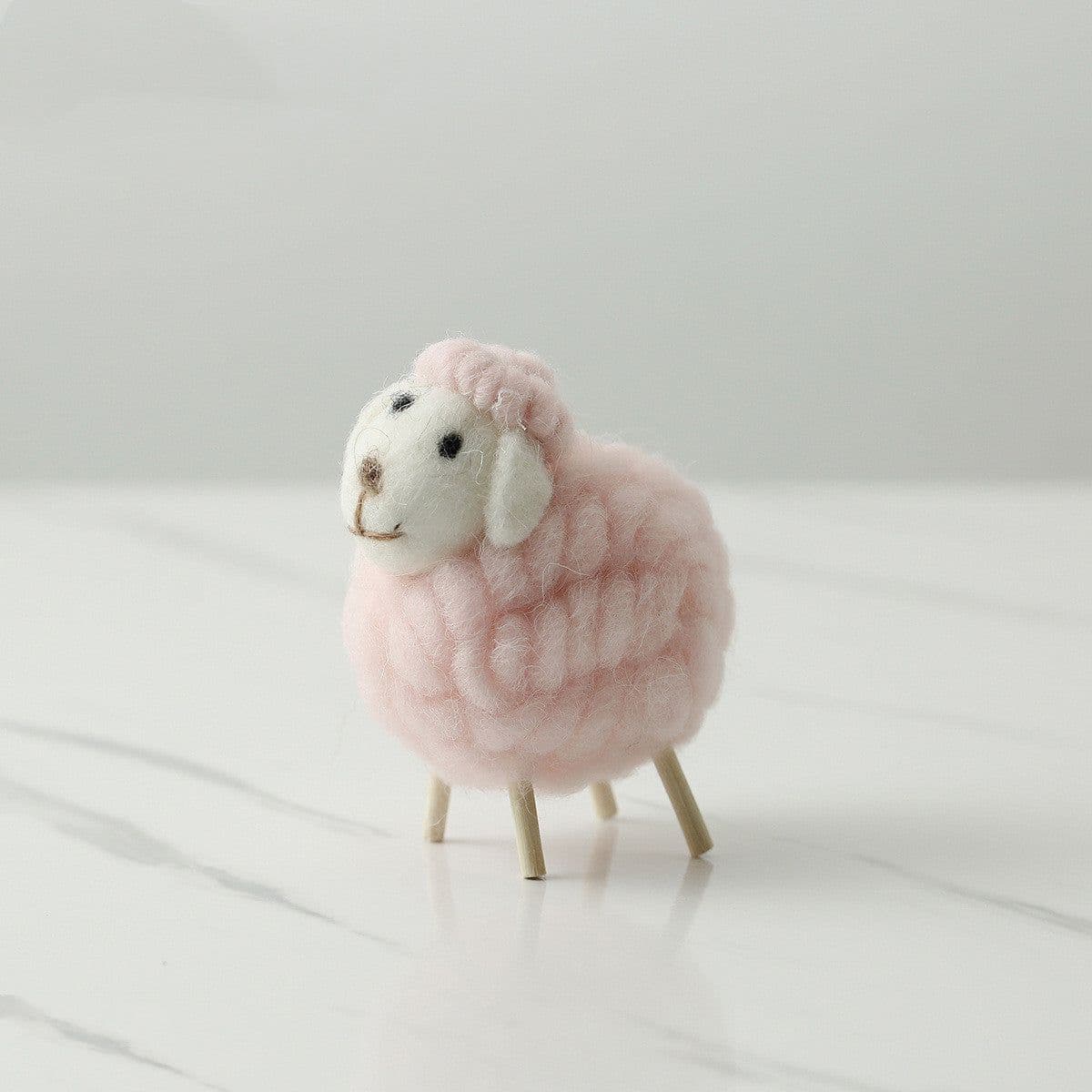 image-Home Decoration Felt Sheep Miniature Decoration Figurines Holiday Party Supplies Accessories