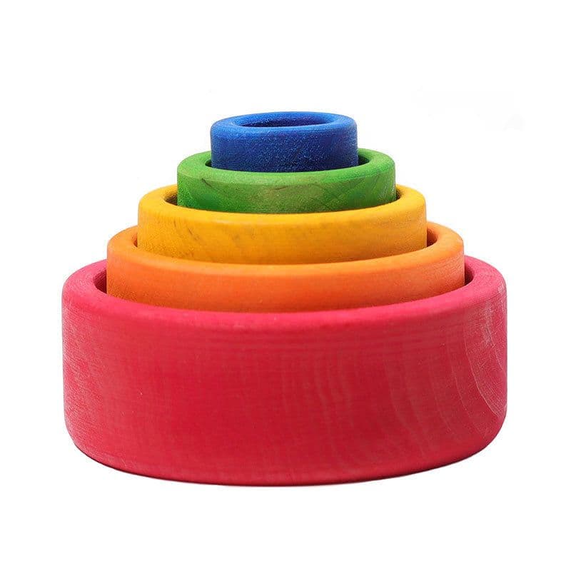 image-Jigsaw Puzzle Large 12-piece Arch Bridge Rainbow Building Blocks Early Childhood Education Toys