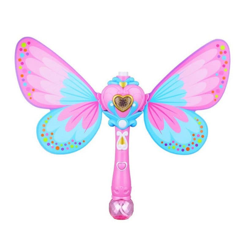 image-Bubble Gun Music Magic Wand Outdoor Toys for Baby Girl Princess Electric Bubble Blower Machine