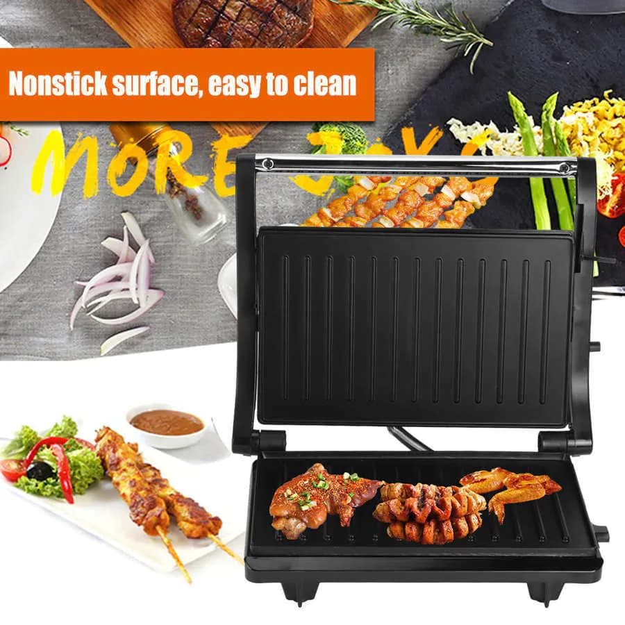 image-Steak Maker Nonstick Electric Grill Smokeless Home Breakfast Making Machine Household Kitchen Cooking