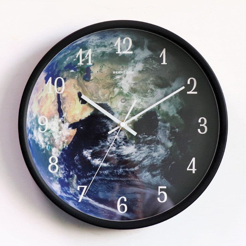 image-Voice-activated Induction LED Night Light Wall Clock Creative Luminous Wall Clock