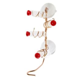 image-Garden Bird Feeder Supplies Hummingbird Feeder Drinker Suction Cup Easy To Clean Deck Garden Decor Bird Feeders for Wild Birds