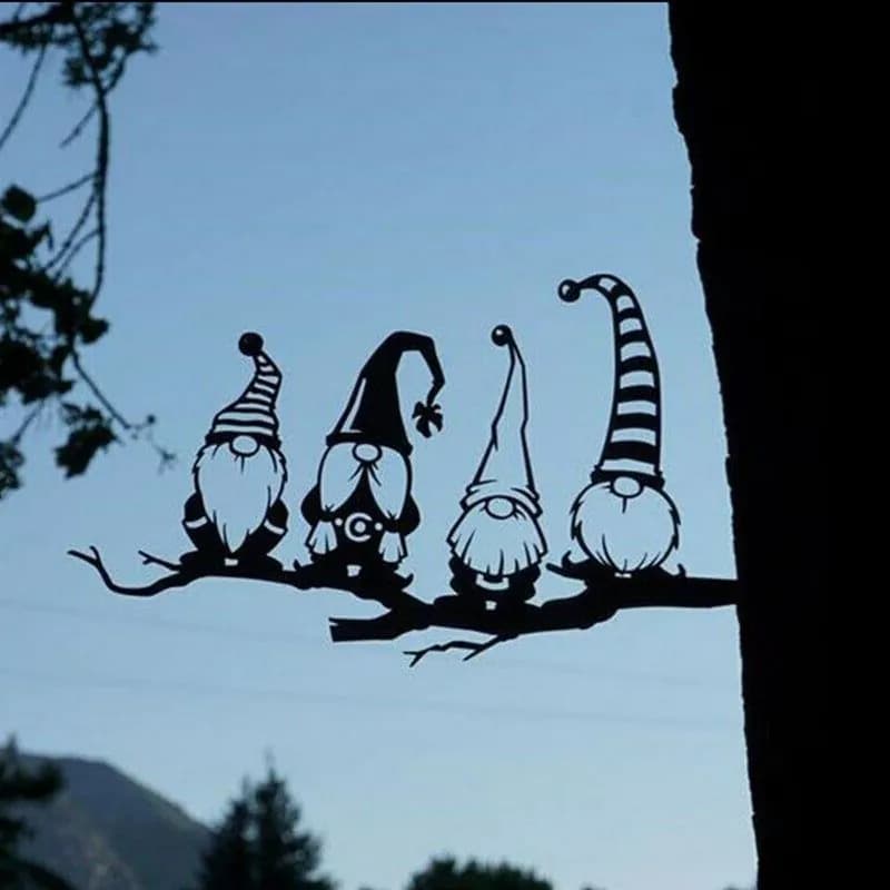 image-Bird Art Outdoor Garden Statues Backyard Lawn Stakes Metal Yard Decor Gift Garden Statues Decoration Ornament